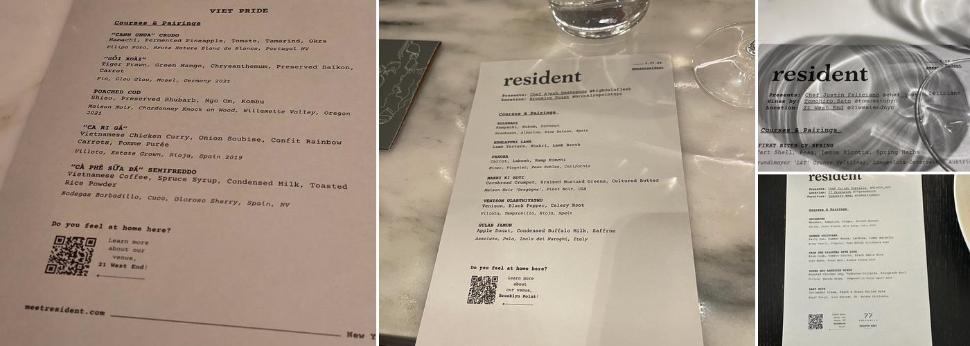 Resident Menu