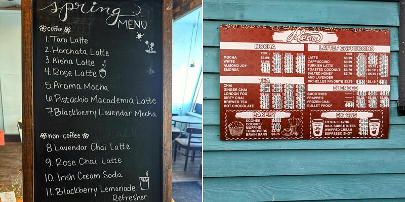 Two Rivers Coffee Express Menu