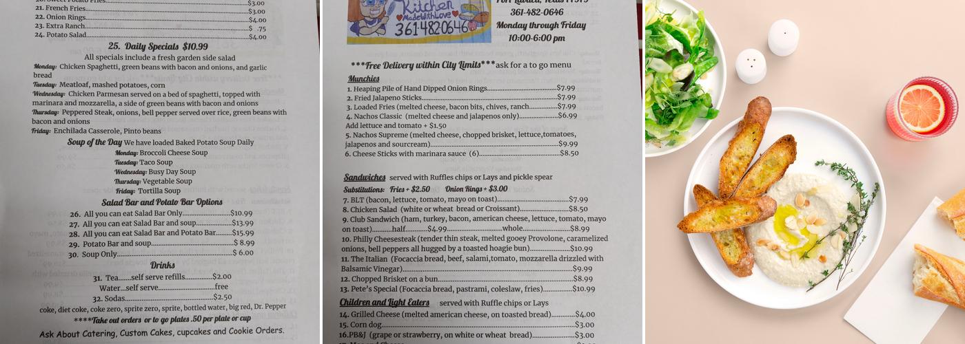 Charlene's Kitchen Menu