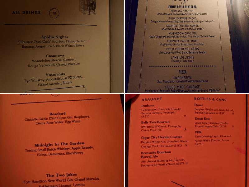 Bo Peep Cocktail and Highball Store Menu