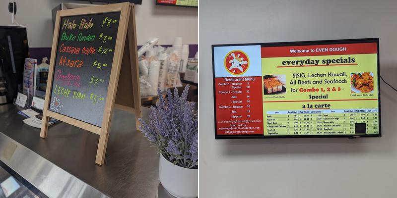 EVEN DOUGH FILIPINO CUISINE & BAKESHOP Menu