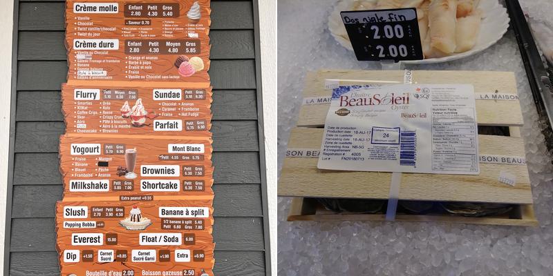 La Cabane à Cone Menu