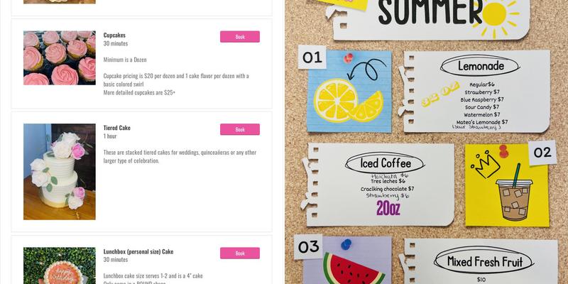 Sweets by Karen Menu