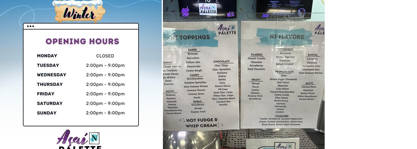 Acai N7 Palette Menu