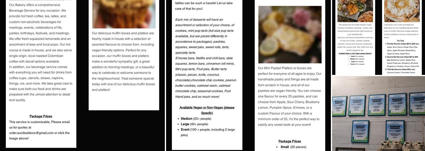 Auntie Aldoo's Kitchen Menu