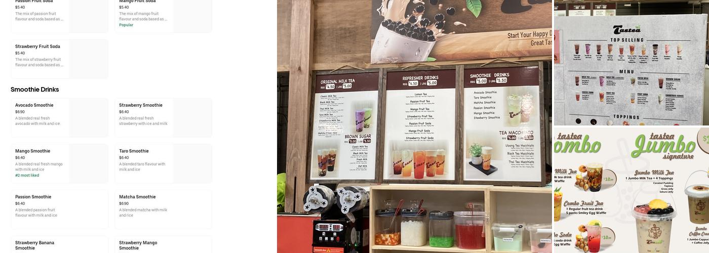 TASTEA - Bubble Tea Menu