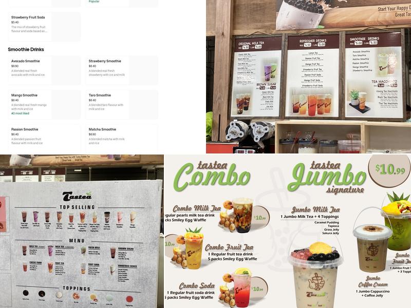 TASTEA - Bubble Tea Menu