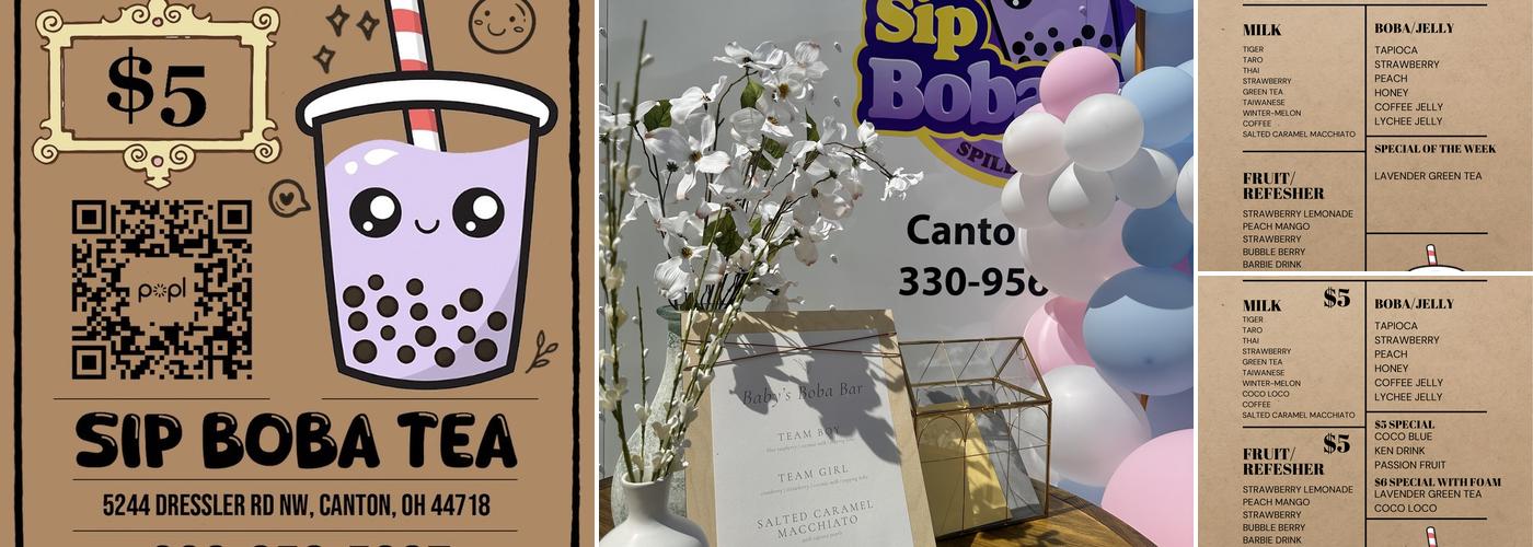 Sip Boba Tea Menu