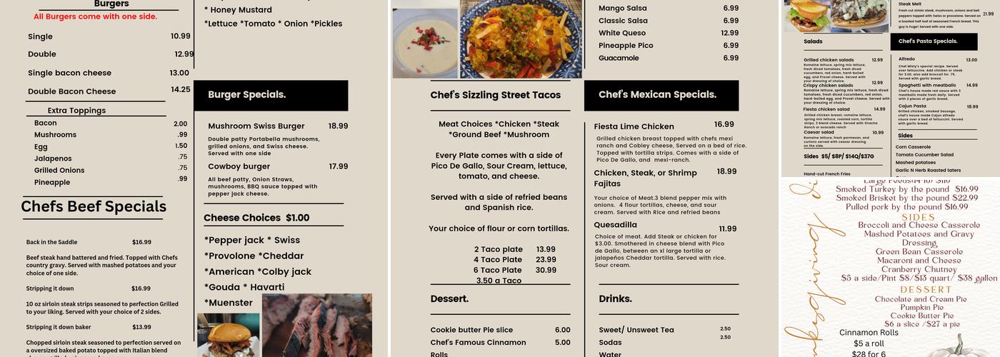 Breezy's Bistro Menu