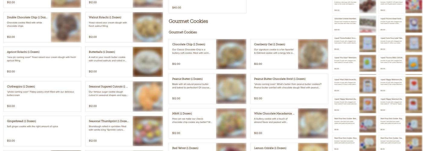 Chervon Cakes and Cookies Menu