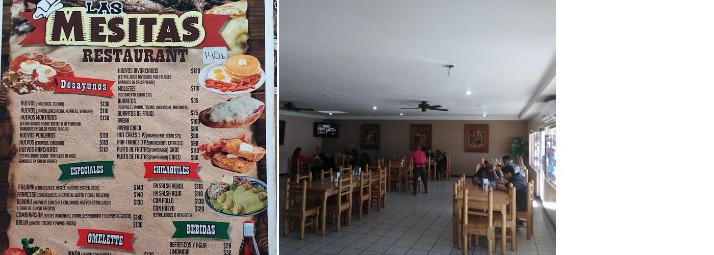 Las Mesitas Menu