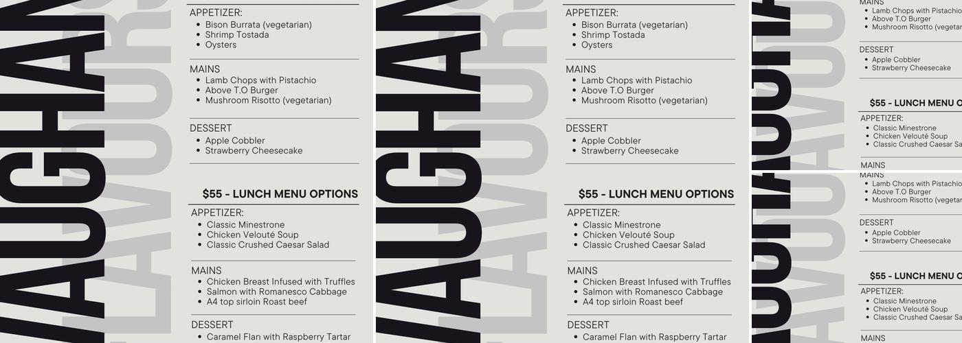 Just Sprinkle It Menu