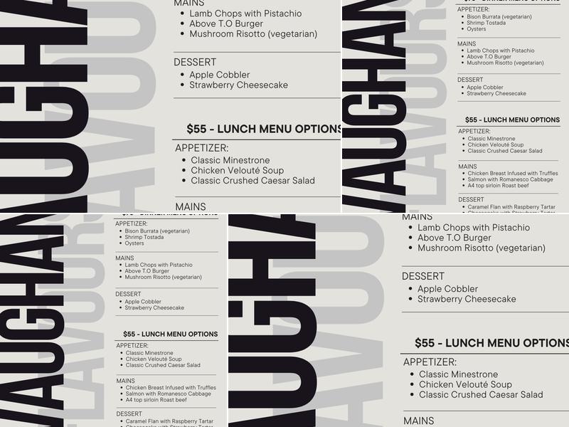 Just Sprinkle It Menu
