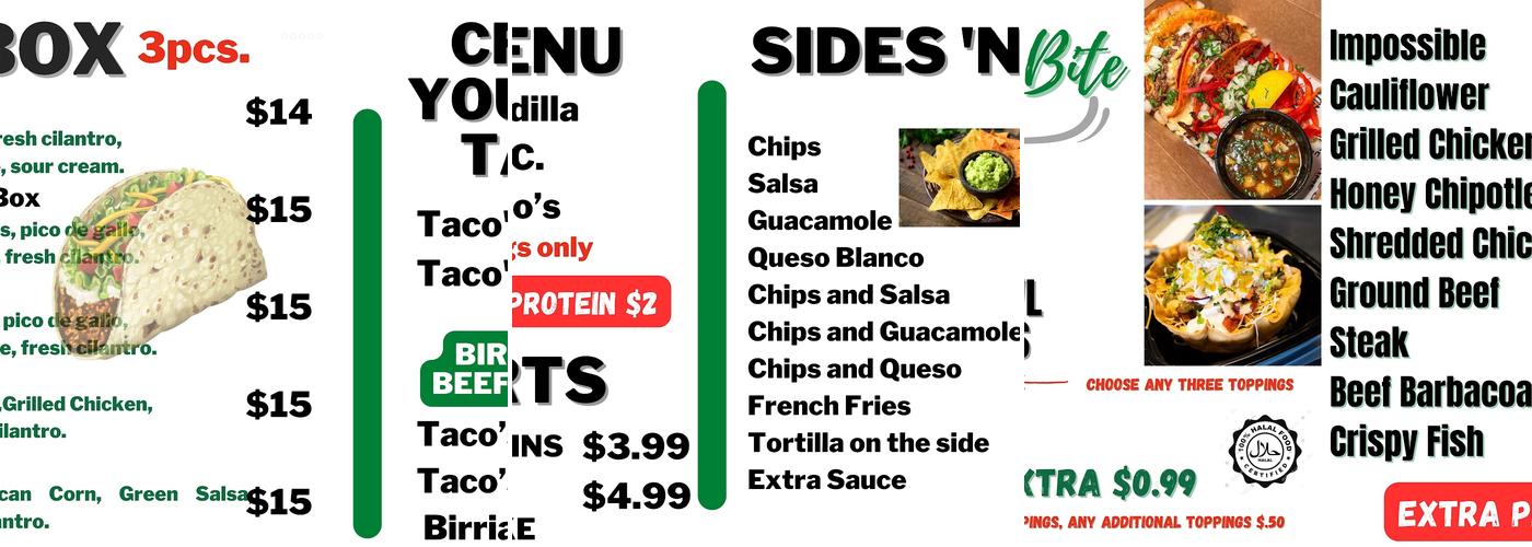 Guac Time Mexican Grill Menu