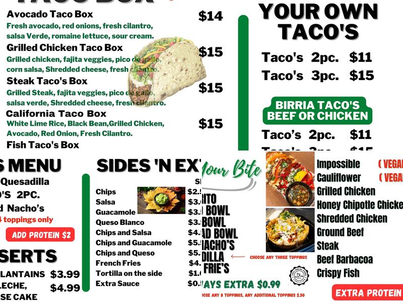 Guac Time Mexican Grill Menu