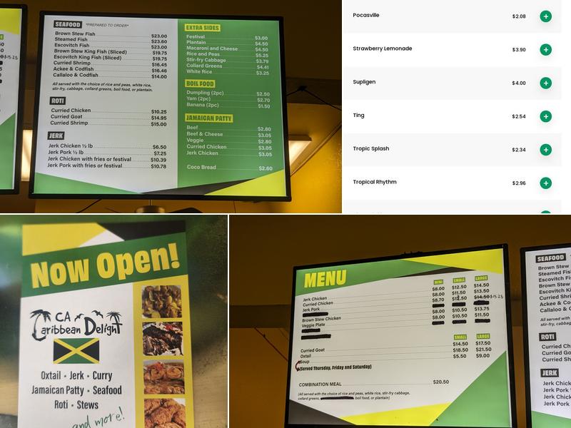 CA Caribbean Delight Menu