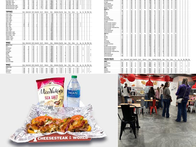 Charleys Cheesesteaks and Wings Menu