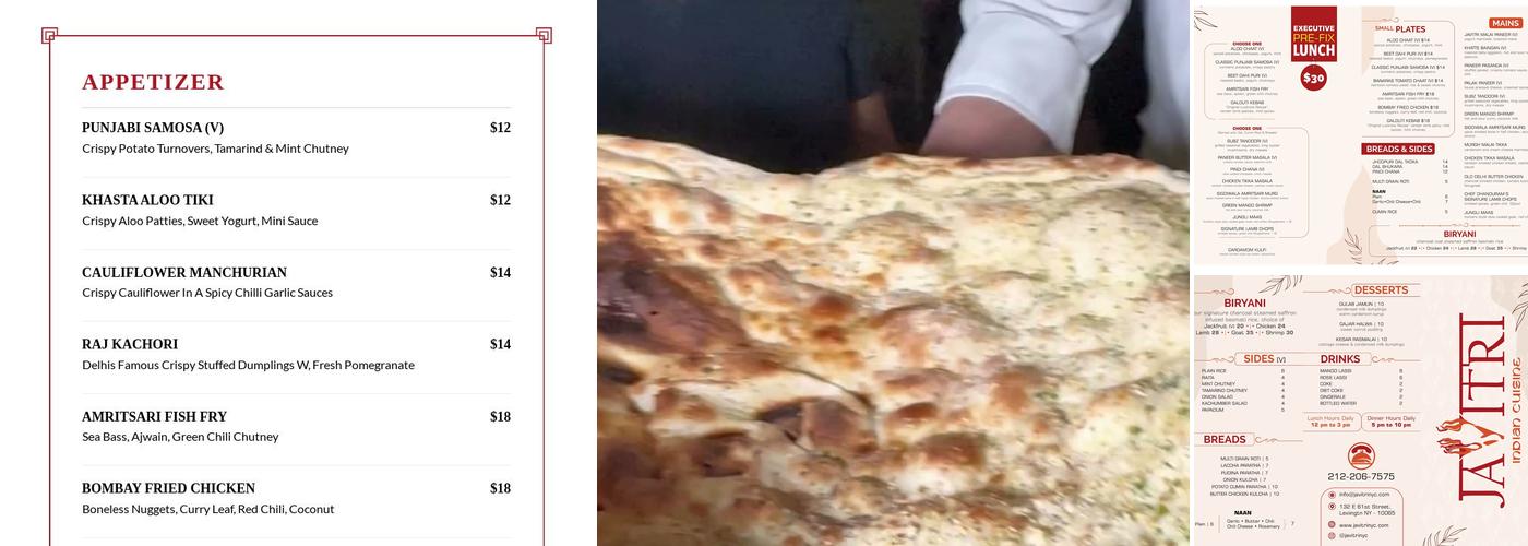 Javitri Menu