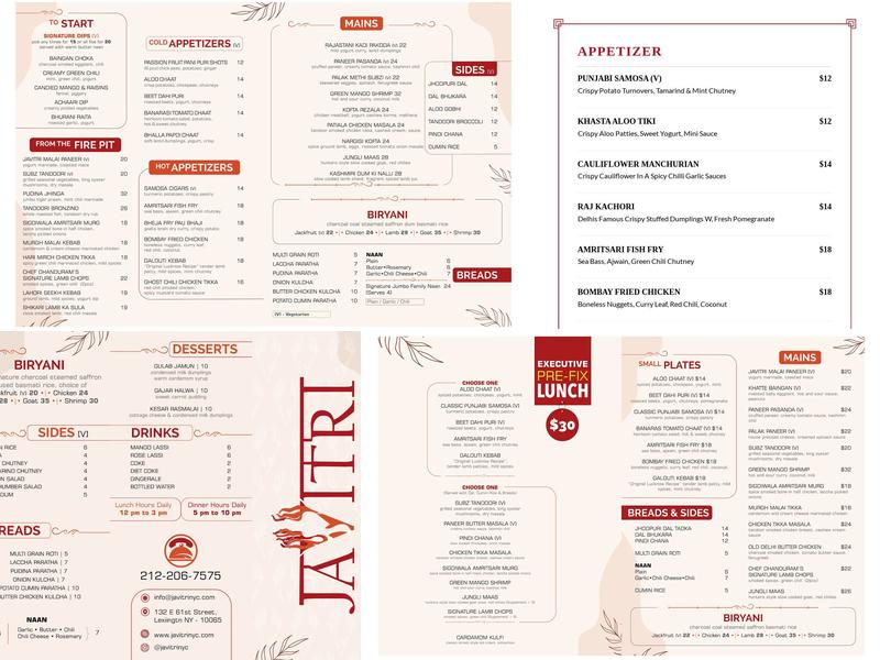 Javitri Menu