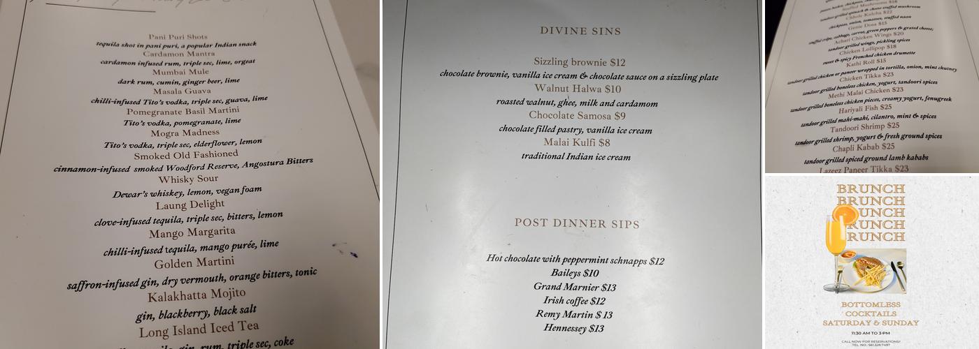 Masala Mantra Indian Cuisine Menu