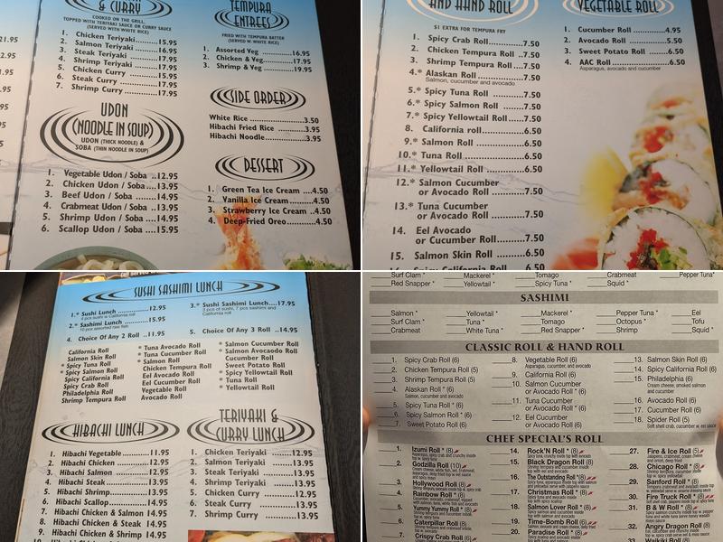 Izumi Sushi & Hibachi All You Can Eat Menu