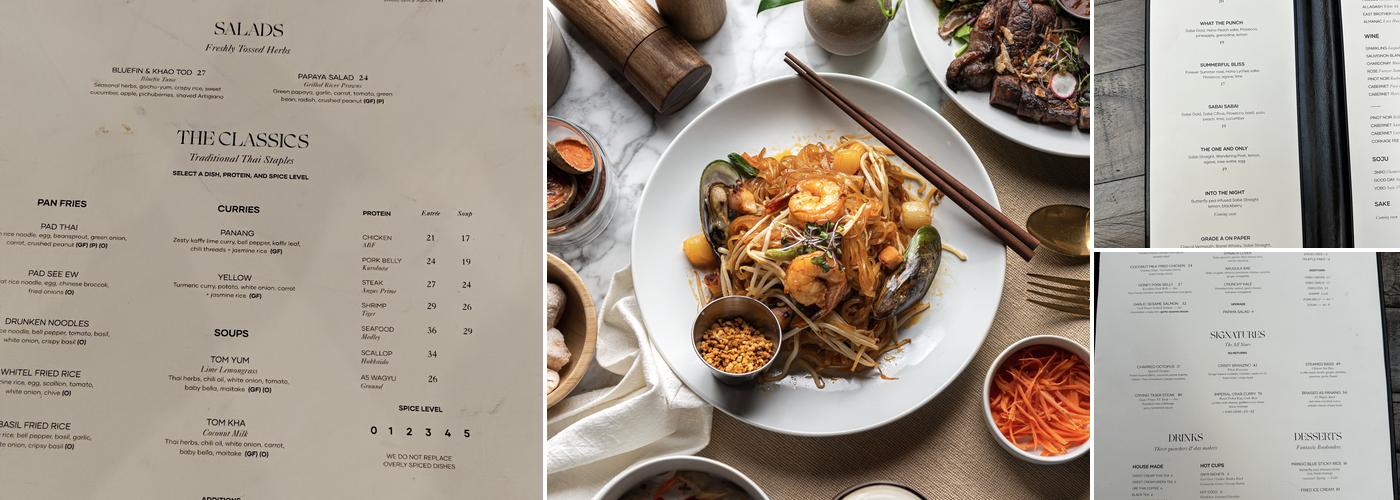 White Elephant Menu