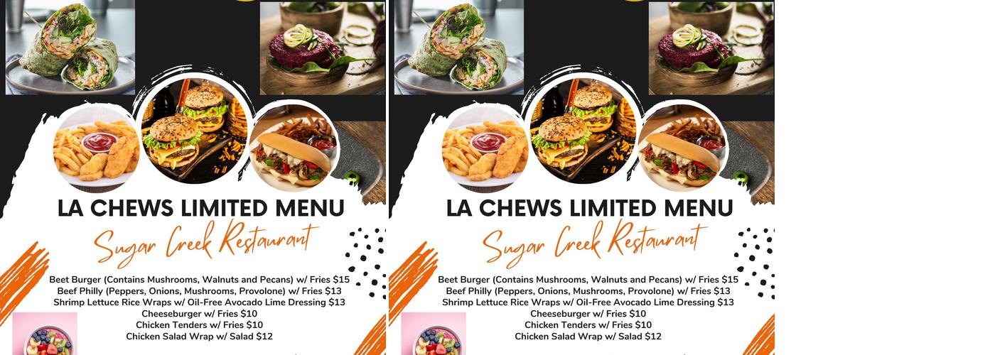 LA Chews Menu
