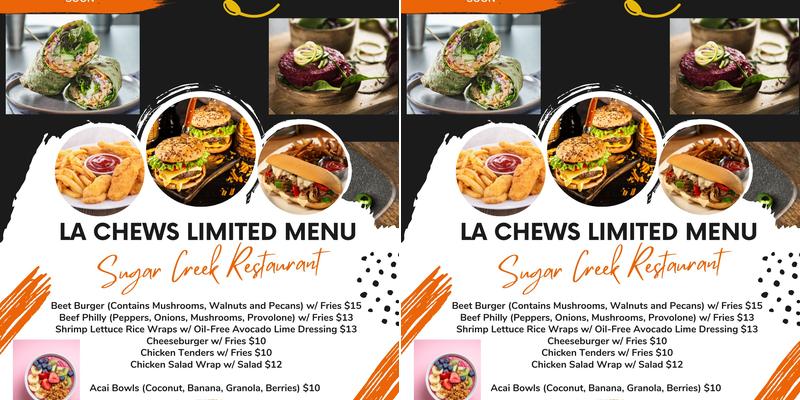 LA Chews Menu