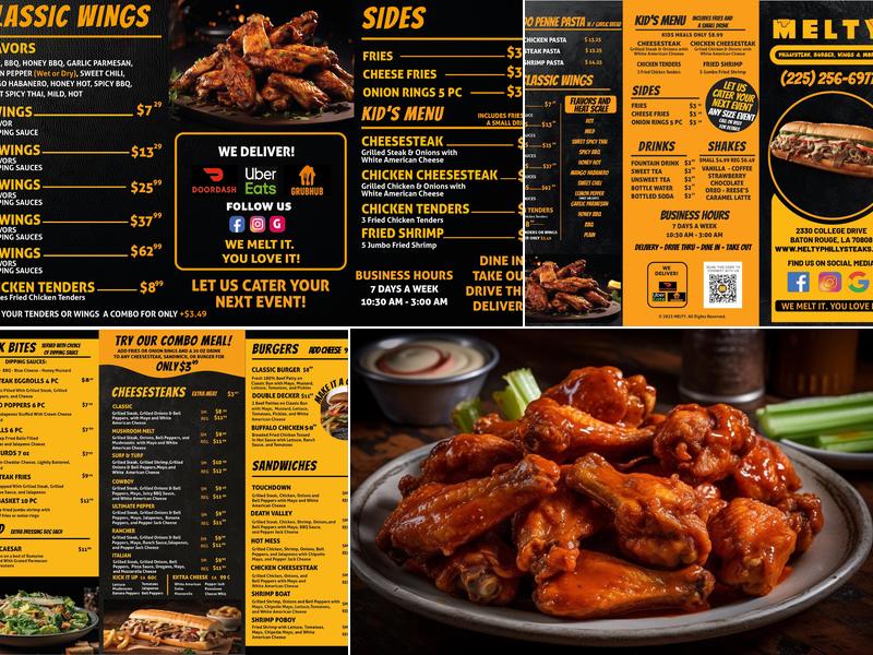 MELTY Menu