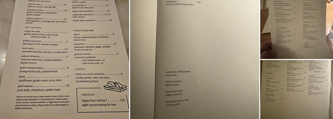 Uchi Scottsdale Menu