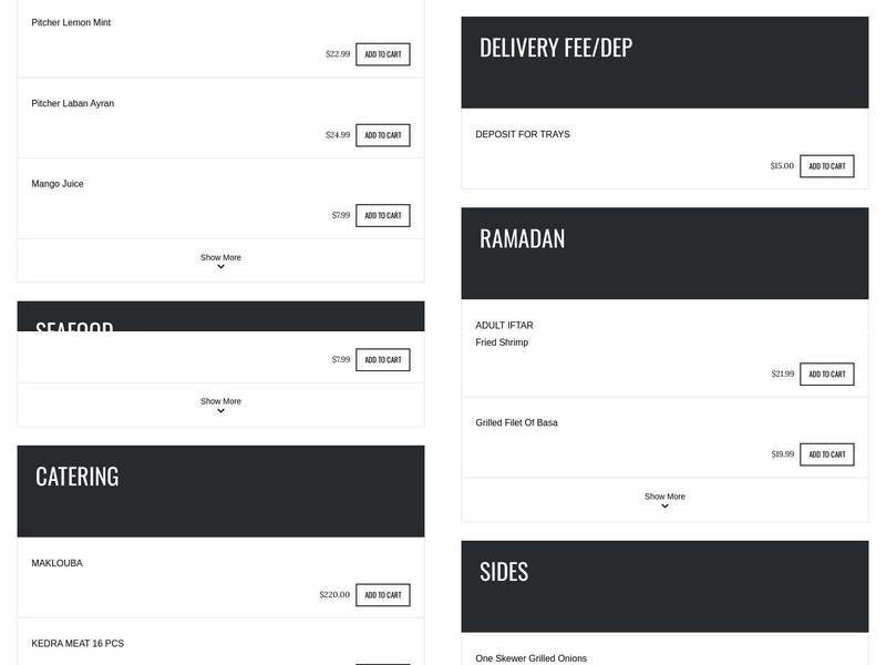 Mdakhan (Jabri - M’daKhan) Menu