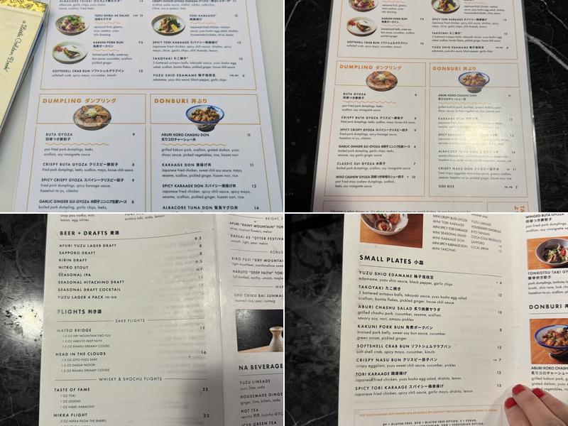 AFURI Ramen + Dumpling Menu