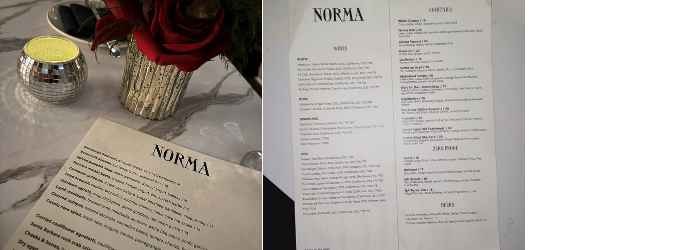 Norma Menu