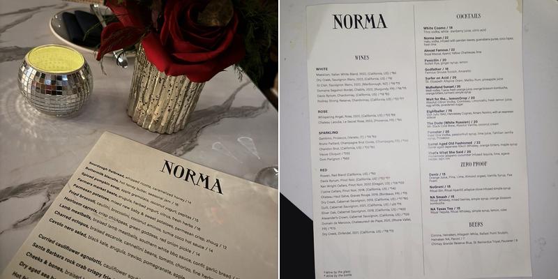 Norma Menu