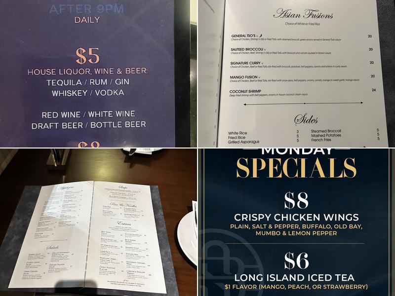 Blue Sunday Bar & Grill Menu
