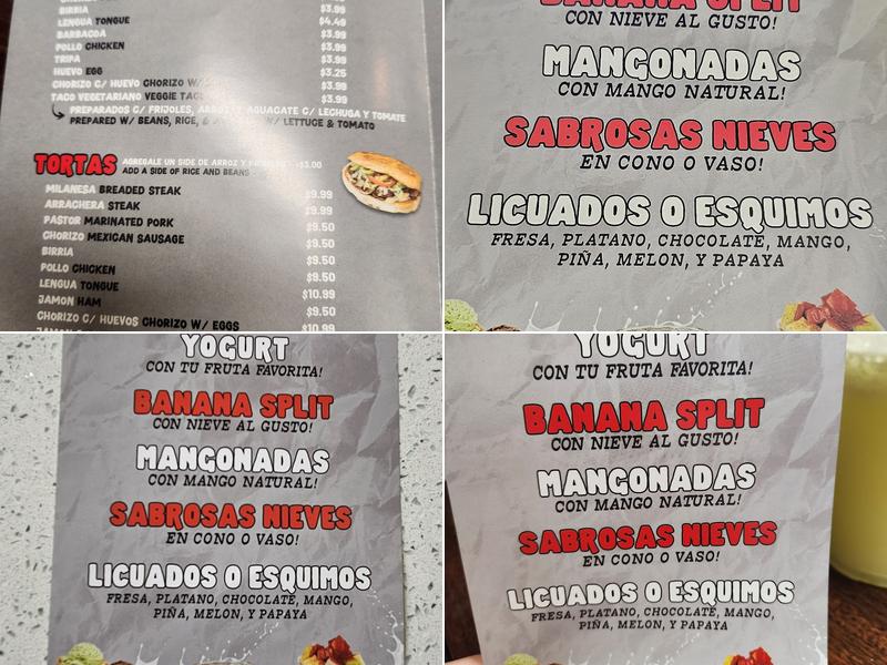 Esparza’s Tacos Menu