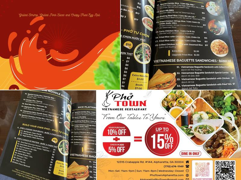 Pho Town - Alpharetta Menu