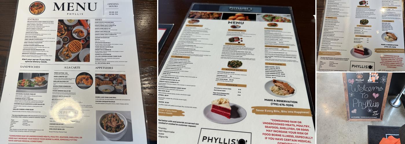 Phyllis Menu