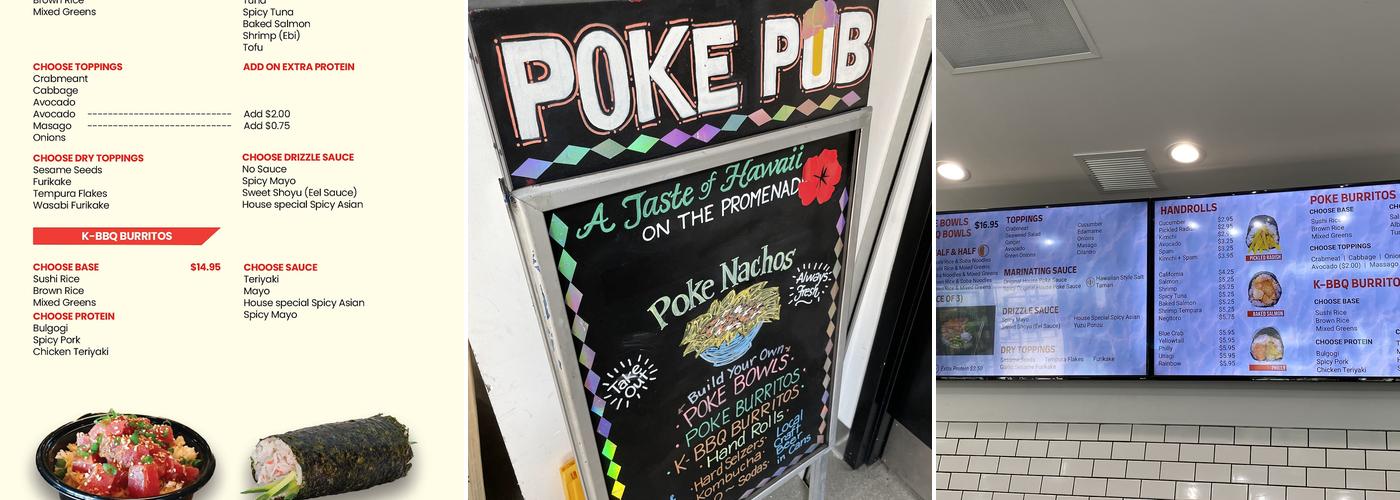 Poke Pub Menu