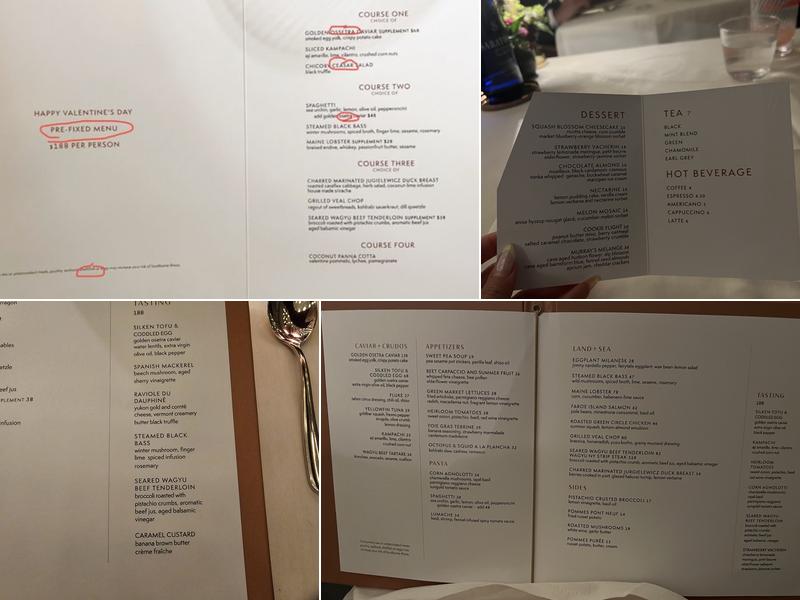 Four Twenty Five, a Jean-Georges Restaurant Menu