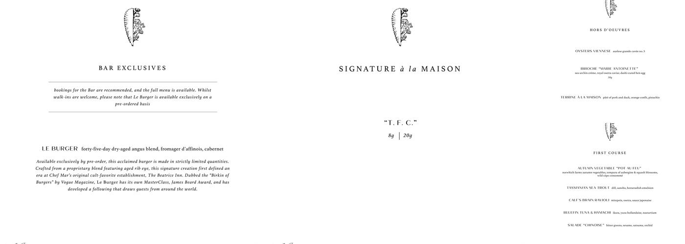 Le B. Menu