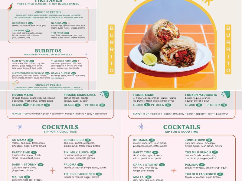 Tiki Taco Menu