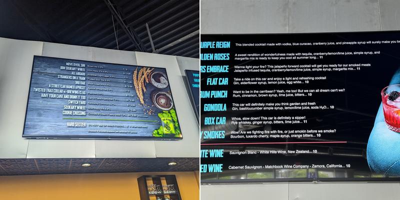 Rail Werks Brewing Depot Menu