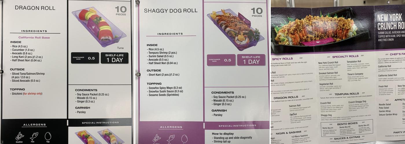 Sushibar Menu