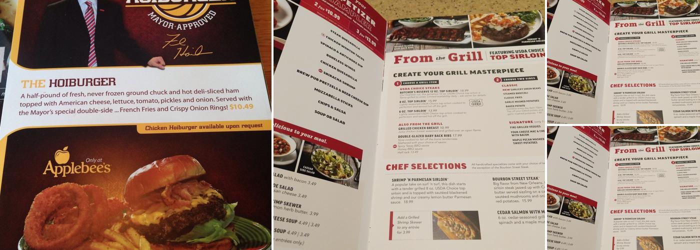 Applebee's Grill + Bar Menu