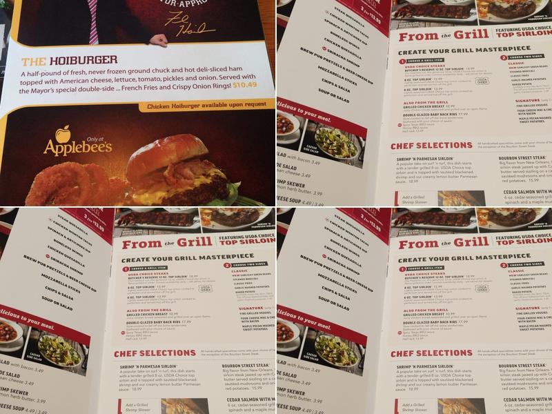 Applebee's Grill + Bar Menu
