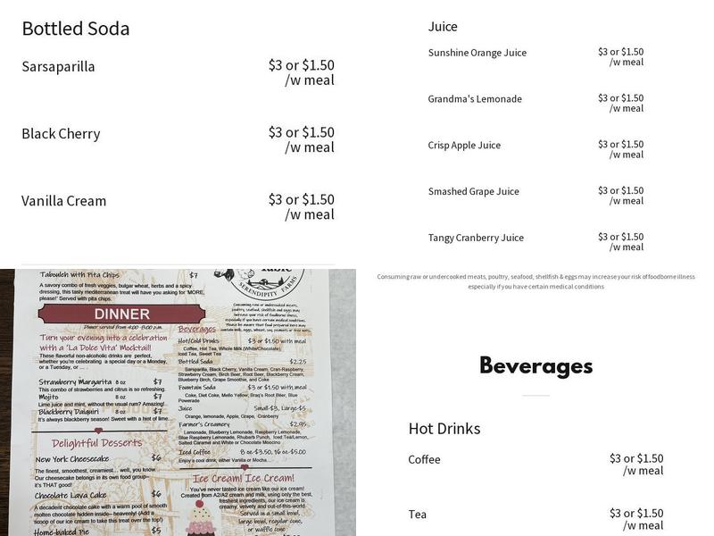 The Farmers Table Menu