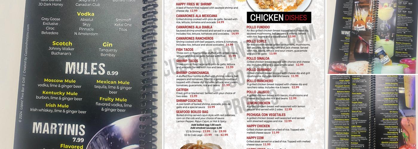 Lopez bar & grill Menu
