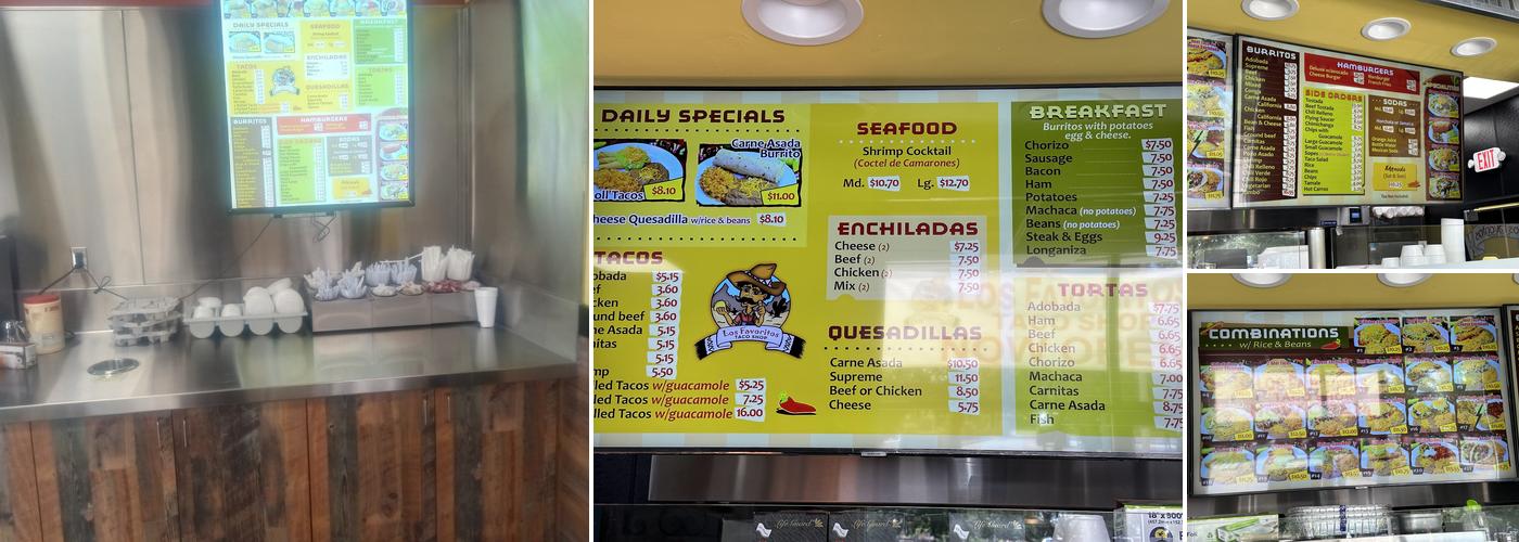 Los Favoritos Taco Shop Menu
