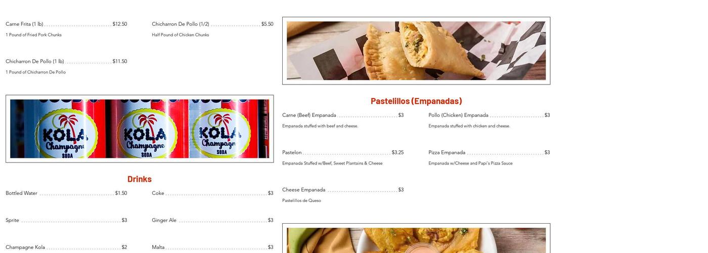 Papi's Cafe & Grill Menu